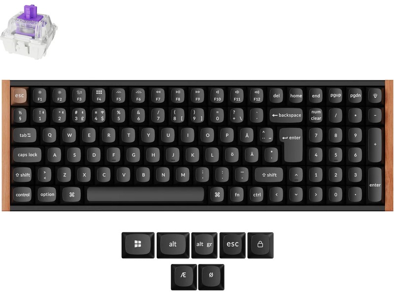 Keychron K4 HE Trådløst Gamingtastatur (svart) -B-Grade Demo tastatur