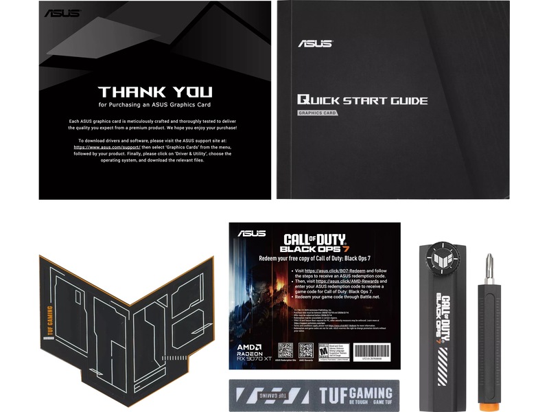 ASUS TUF Gaming AMD Radeon RX 9070 XT TUF OC (COD BO7 LE) Skjermkort