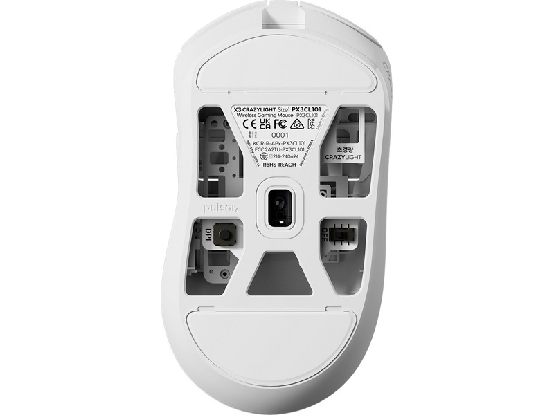 Pulsar X3 LHD CRAZYLIGHT Mini trådløs gamingmus (uyuni white) Gamingmus