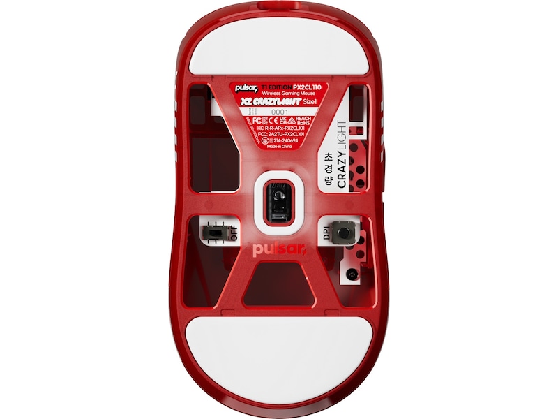 Pulsar X2 CRAZYLIGHT Mini trådløs gamingmus T1 Edition (rød) Gamingmus