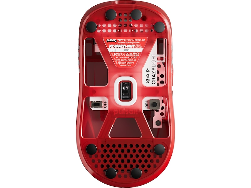 Pulsar X2 CRAZYLIGHT Mini trådløs gamingmus T1 Edition (rød) Gamingmus
