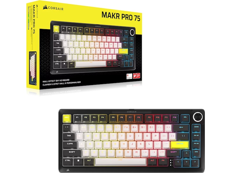 Corsair MAKR PRO 75 gamingtastatur Hall-effekt Gamingtastatur