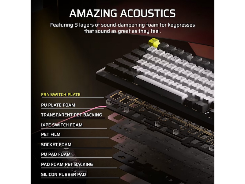 Corsair MAKR PRO 75 gamingtastatur Hall-effekt Gamingtastatur