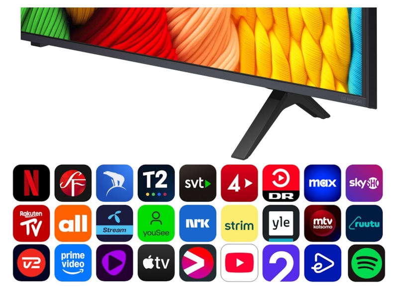 LG 55" NANO80 AI 4K NanoCell smart-TV (2025) + soundbar 60 - 69 tommer TV