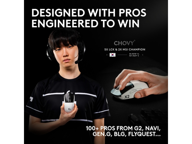 Logitech PRO X 2 SUPERSTRIKE trådløs gamingmus Gamingmus