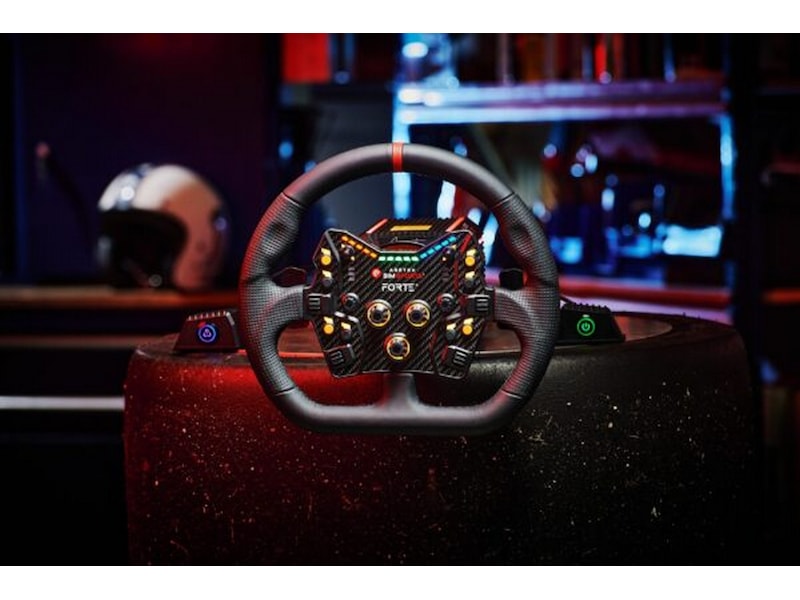 Asetek Closed D rattkrans skinn (svart) Ratt og pedaler