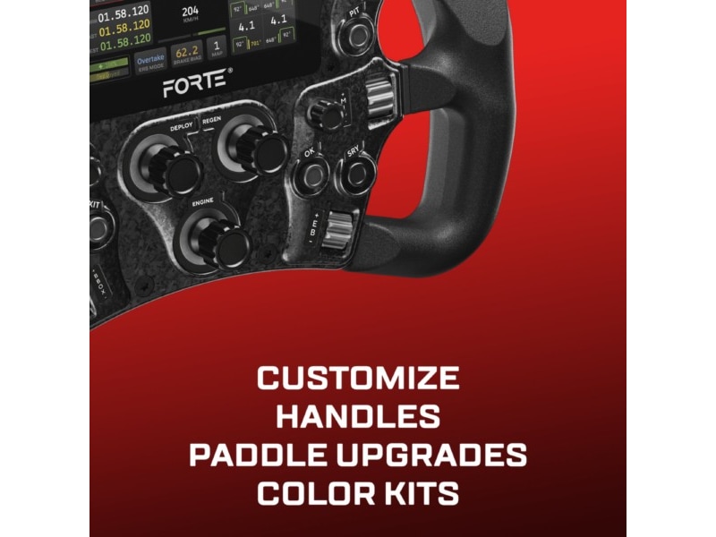 Asetek Forte Formula Steering Wheel Ratt og pedaler