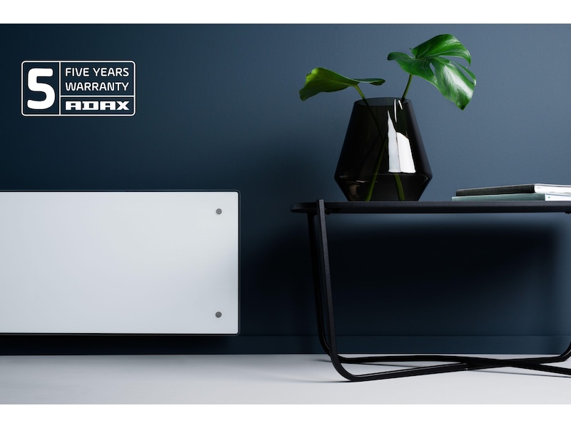 Adax Clea WiFi panelovn glass 1000W, 2-pack (hvit) Panelovner