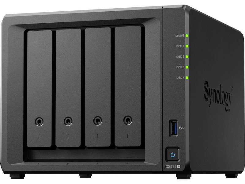 Synology DS925+ skrivebordsmodell, 4-bay, QUAD CORE, 4GB DDR4 RAM Nettverkslagring (NAS)