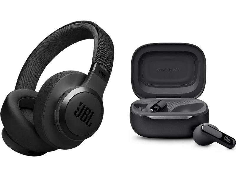 JBL LIVE 770NC trådløse hodetelefoner + JBL LIVE BEAM 3 ørepropper Hodetelefoner