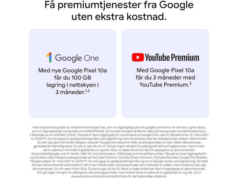 Google Pixel 10a 128GB (fog) Mobiltelefoner