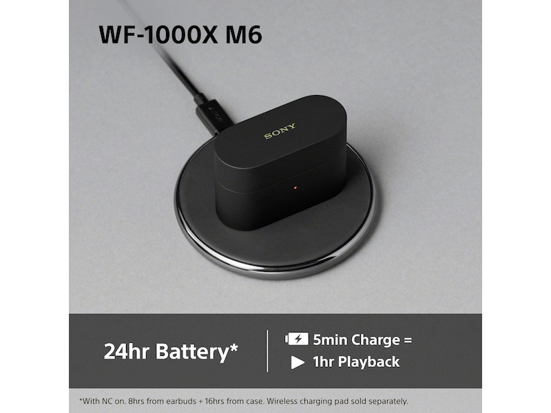 Sony WF-1000XM6 trådløse ørepropper med støyreduksjon (sort) Ørepropper