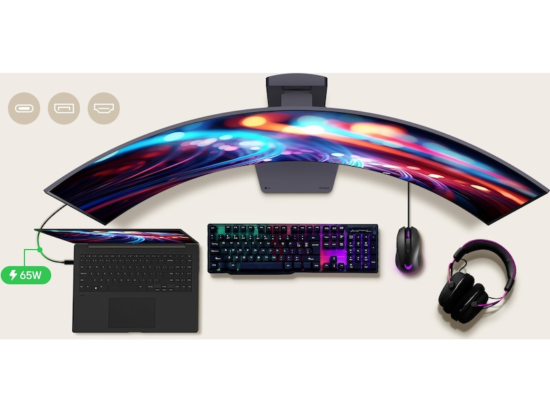 LG 45" UltraGear curved gamingskjerm 45GX900A Gamingskjermer