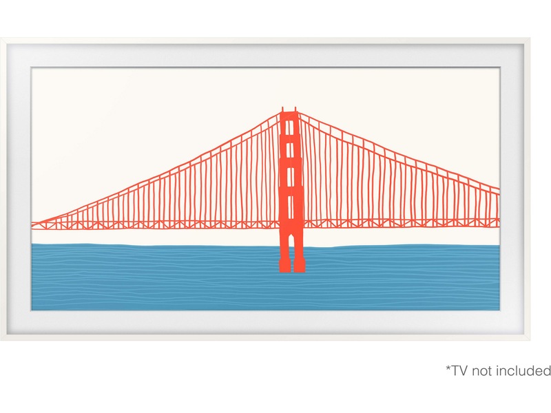 Samsung 55" The Frame LS03FA QLED 4K smart-TV (2025) + hvit ramme 50 - 59 tommer TV