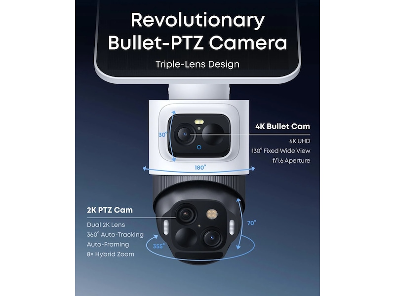 Eufy eufyCam S4 2-kamera sett Overvåkningskameraer