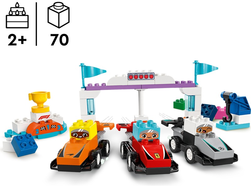 LEGO DUPLO Town F1 Team med racerbiler og sjåfører 10445 LEGO