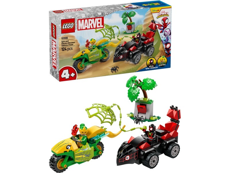 LEGO Spidey dinosaurkjøretøyjakt med Spin og Electro 11198 LEGO