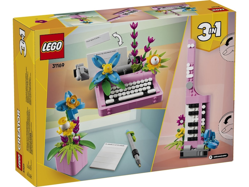LEGO Creator 31169 skrivemaskin med blomster LEGO