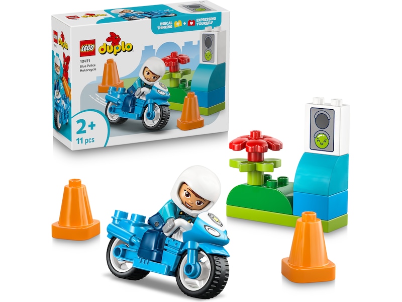 LEGO DUPLO Town politimotorsykkel 10471 (blå) LEGO