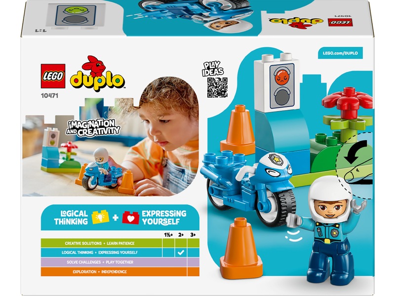 LEGO DUPLO Town politimotorsykkel 10471 (blå) LEGO