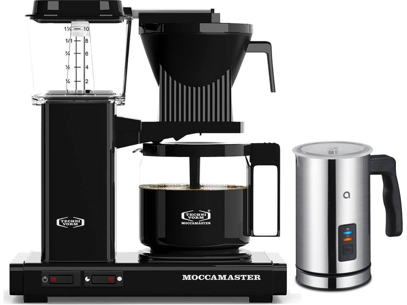Moccamaster Automatic 53740 kaffetrakter (sort) + melkeskummer Kaffetraktere