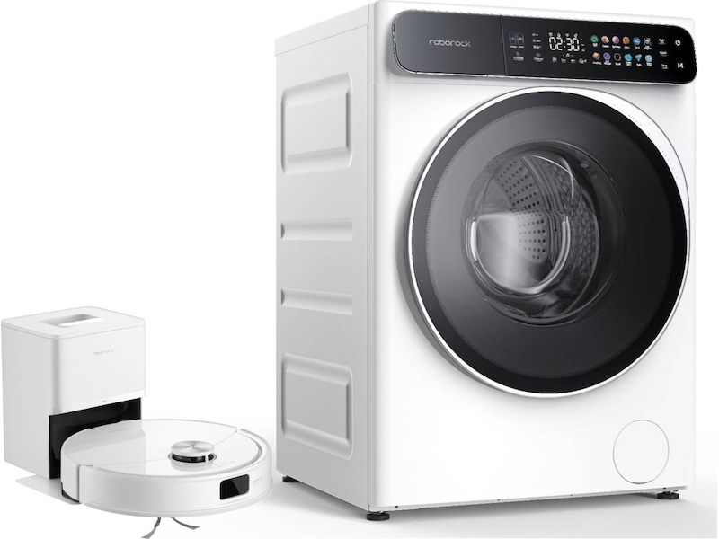 Roborock ZEO One vask/tørk (hvit) + robotstøvsuger Kombinert vaskemaskin og tørketrommel