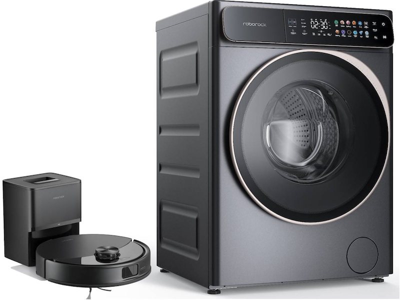 Roborock ZEO One vask/tørk (grå) + robotstøvsuger Kombinert vaskemaskin og tørketrommel