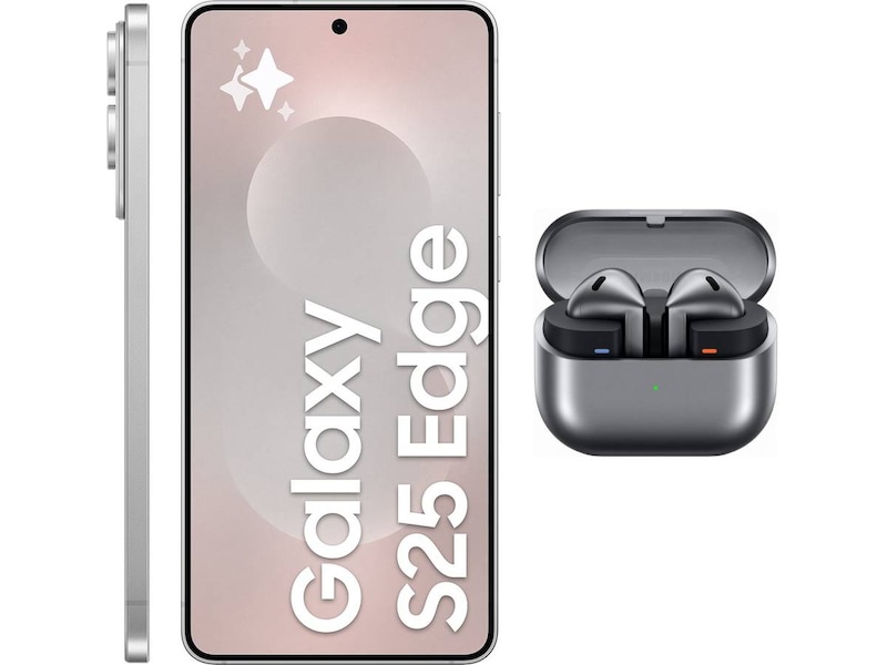 Samsung Galaxy S25 Edge 512GB (titanium silver) + Buds3 Mobiltelefoner