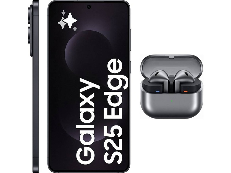 Samsung Galaxy S25 Edge 256GB (titanium jetblack) + Buds3 Mobiltelefoner