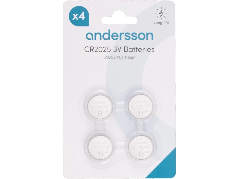 Andersson CR2025 knappcellebatterier 2x4-pk Batterier til generell bruk