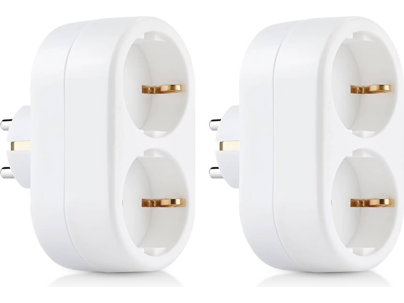 ON stikkontakt med to uttak 2-pack Skjøtekabel & forgrener