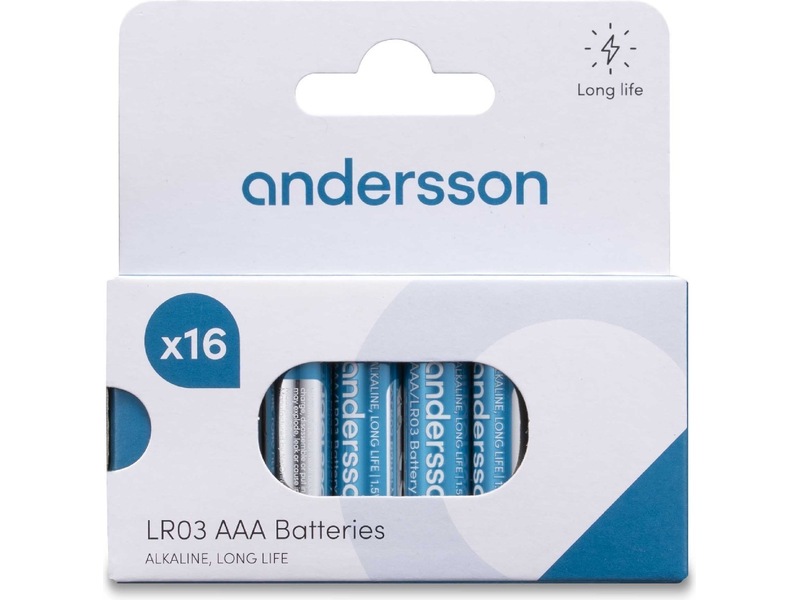 Andersson AAA batterier, 2x16-pk Batterier til generell bruk
