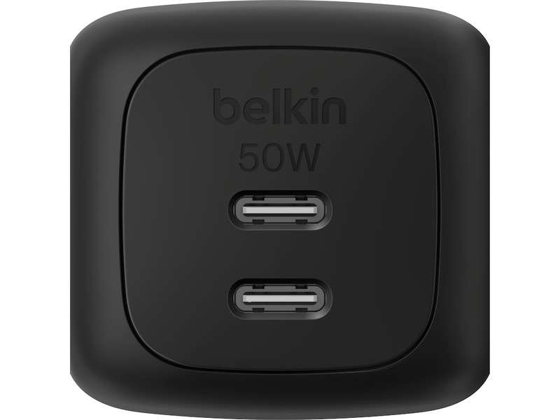 Belkin dual USB-C PD GaN vegglader (sort) Mobilladere