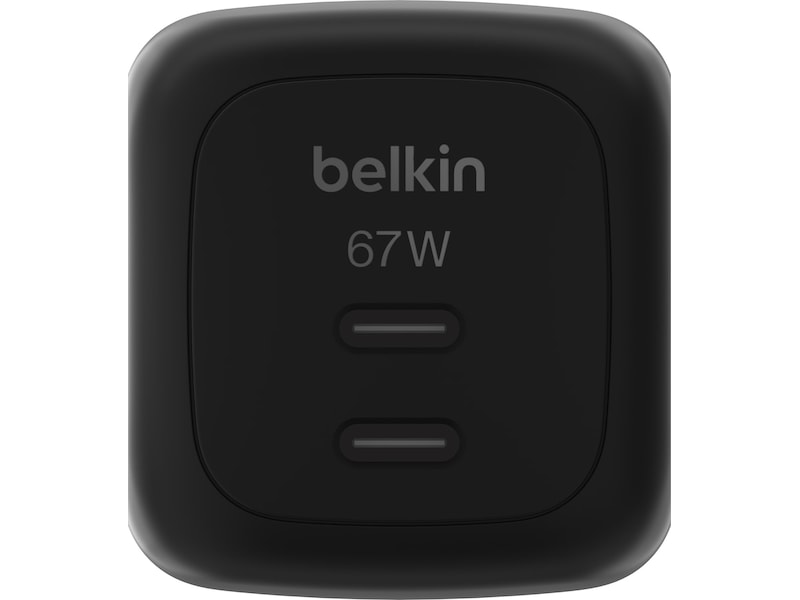Belkin 67W Dual USB-C PD Gan Vegglader (sort) Mobilladere