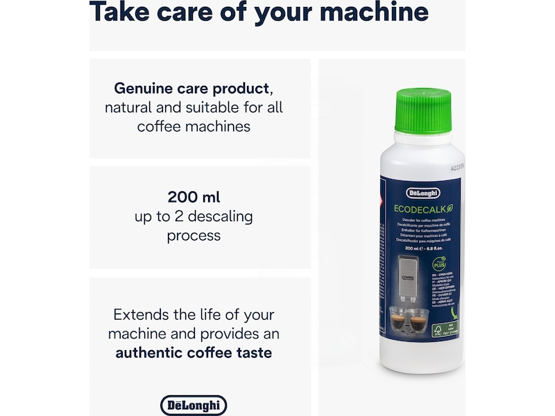 DeLonghi DLSC202 avkalkningsmiddel 200 ml Tilbehør til kaffemaskiner