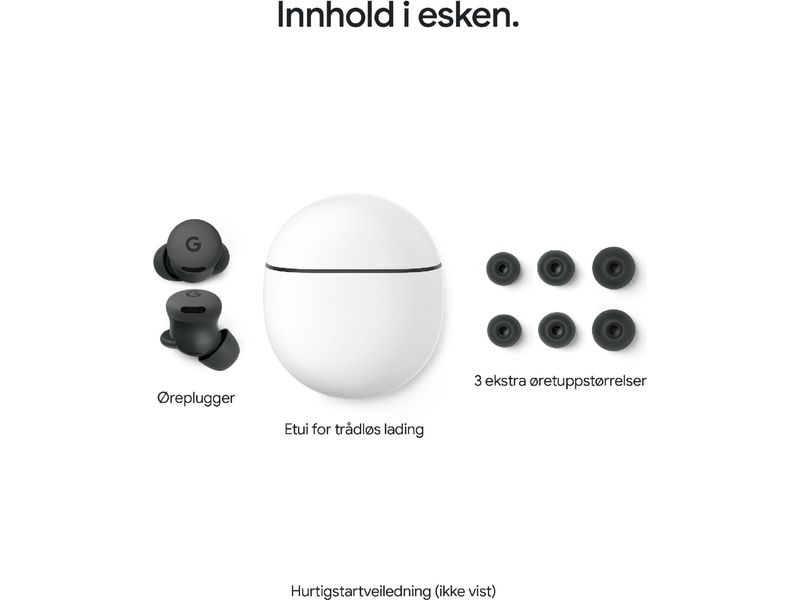 Google Pixel 10a 128GB (fog) + silikondeksel + Buds 2a Mobiltelefoner