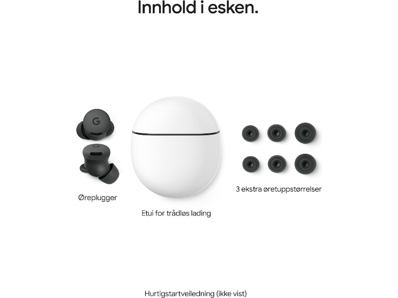 Google Pixel 10a 128GB (obsidian) + silikondeksel + Buds 2a Mobiltelefoner