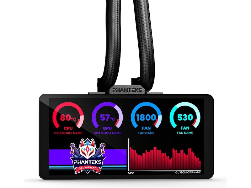 Phanteks Glacier One 36025 LCD kjøler (sort) CPU - Vannkjøling