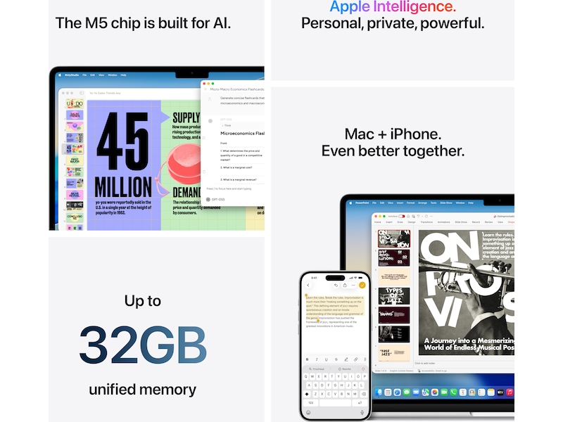 MacBook Air 15" M5 (2026) 1TB (midnatt) PC - Bærbar / laptop