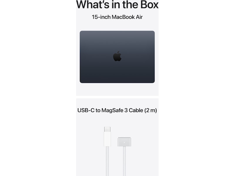 MacBook Air 15" M5 (2026) 1TB (midnatt) PC - Bærbar / laptop