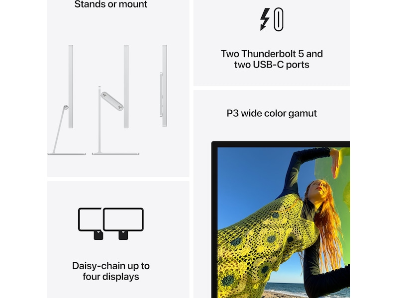 Apple Studio Display (2026) Standard glass - stativ med vinkeljustering Skjermer