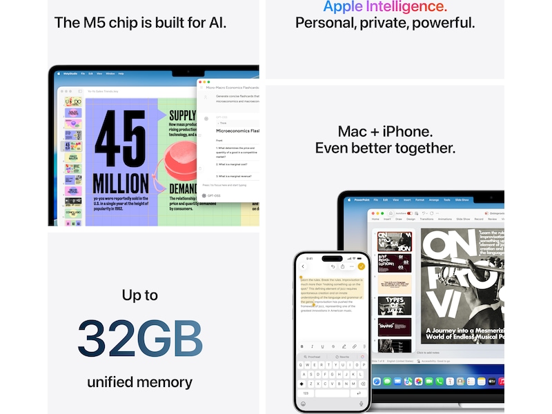 MacBook Air 13" M5 (2026) 512GB (sølv) PC - Bærbar / laptop