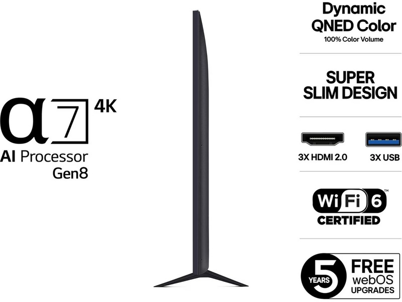 LG 75'' QNED7E AI 4k Smart TV 75QNED7EA6B (2025) -B-Grade Demo TV/projektor