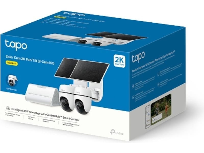 TP-Link Tapo HB112 Solar Cam 2K Pan/Tilt (2-Cam Kit) Overvåkningskameraer
