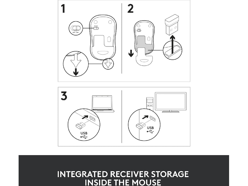 Logitech M185 Trådløs Mus Blå Mus