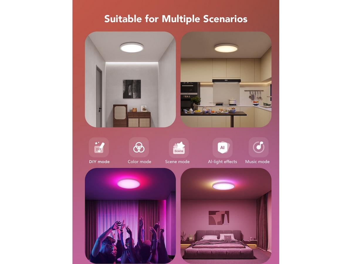 Govee Rund Smart Taklampe 30cm Taklampe