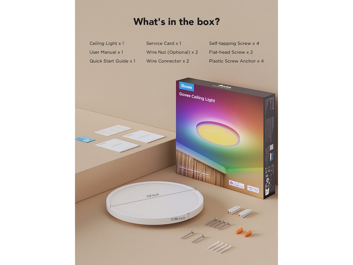 Govee Rund Smart Taklampe 30cm Taklampe