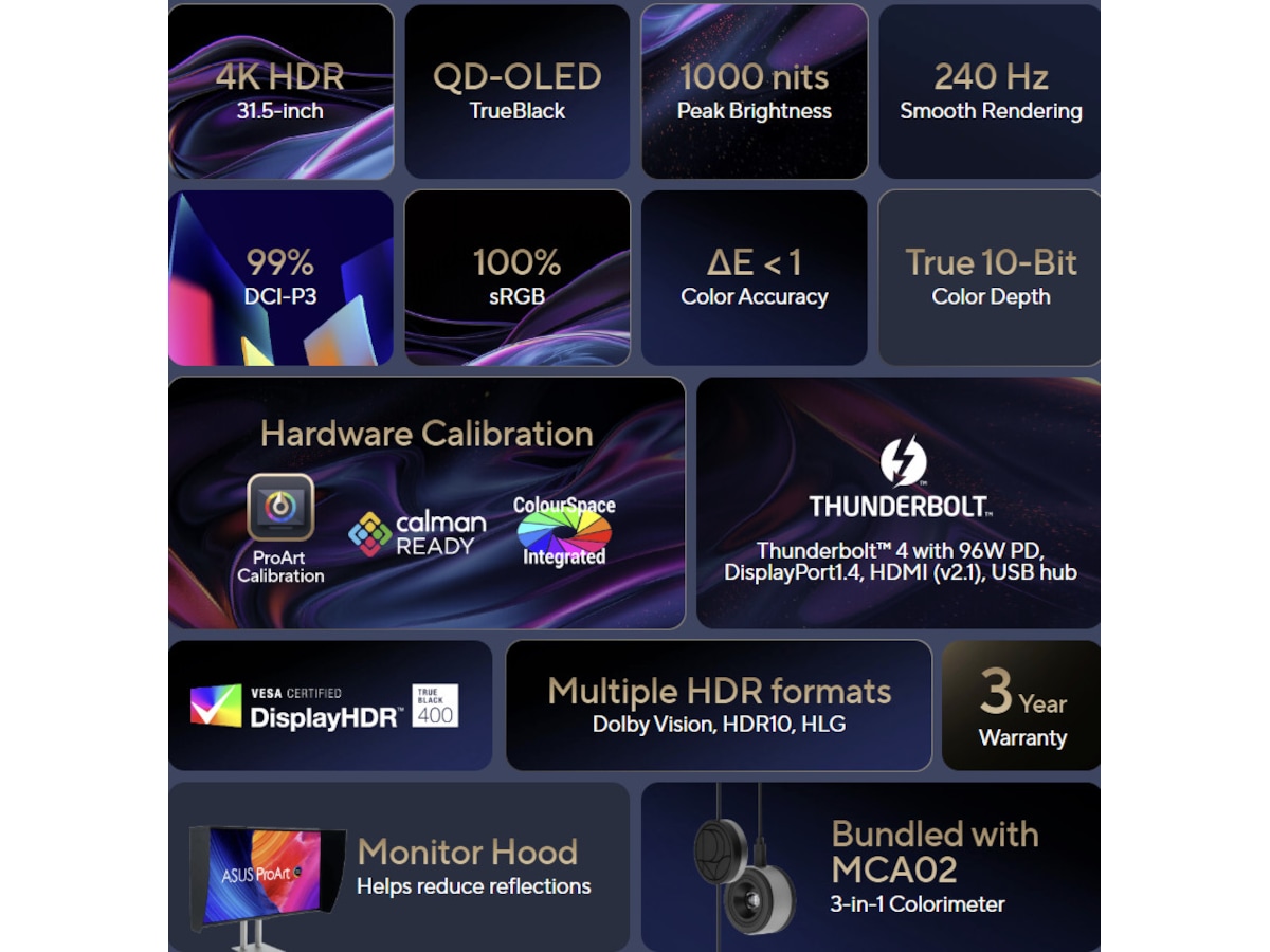 ASUS PA32UCDMR-K skjerm 32" ProArt 4K Skjermer