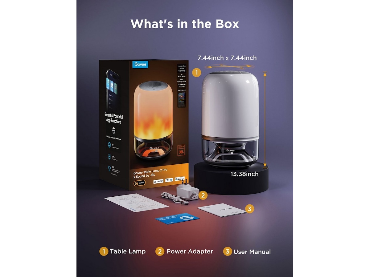 Govee Bordlampe 2 Pro x Sound by JBL Bordlampe