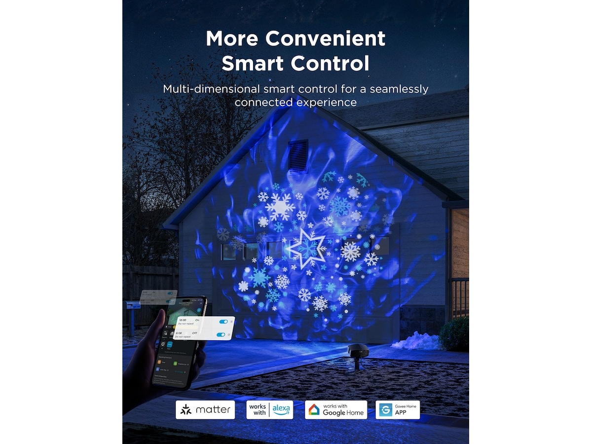 Govee utendørs dekorasjonsprojektorlys Led strips & underholdning